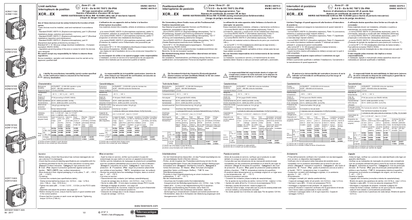 Page n°1 - Manuel utilisateur Schneider XCRE181EX