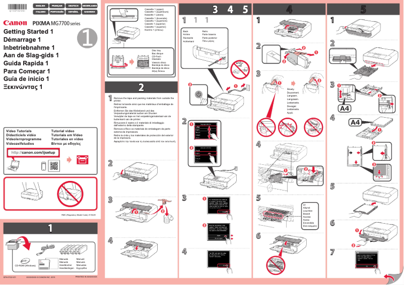 Page 1 de la notice Manuel utilisateur Canon Pixma MG7700