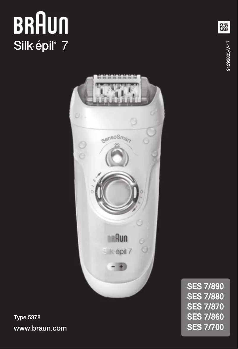 Page n°1 - Manuel utilisateur Braun Silk-épil 7 7-700 SensoSmart