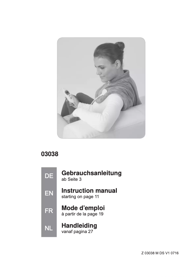 Page 1 de la notice Manuel utilisateur VitalMaxx 03038