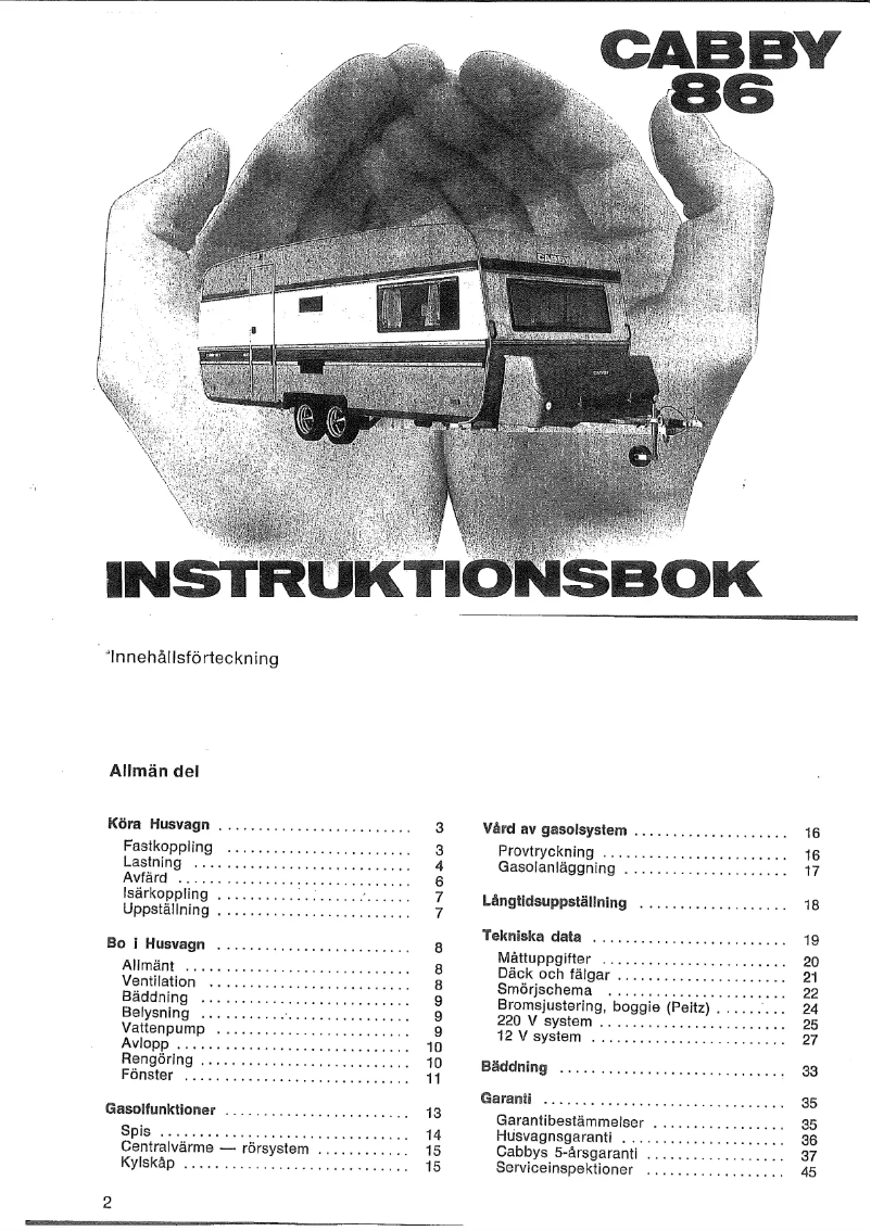 Image de la première page du manuel de l'appareil 1987