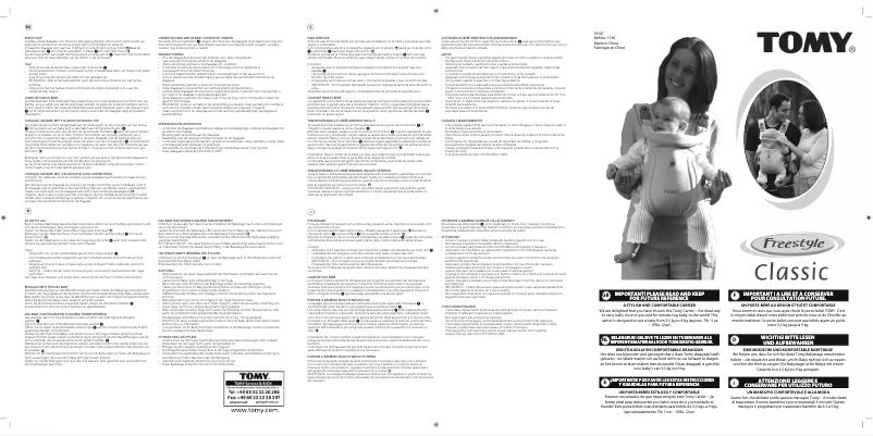 Page 1 of the manual User Manual Tomy Freestyle Classic