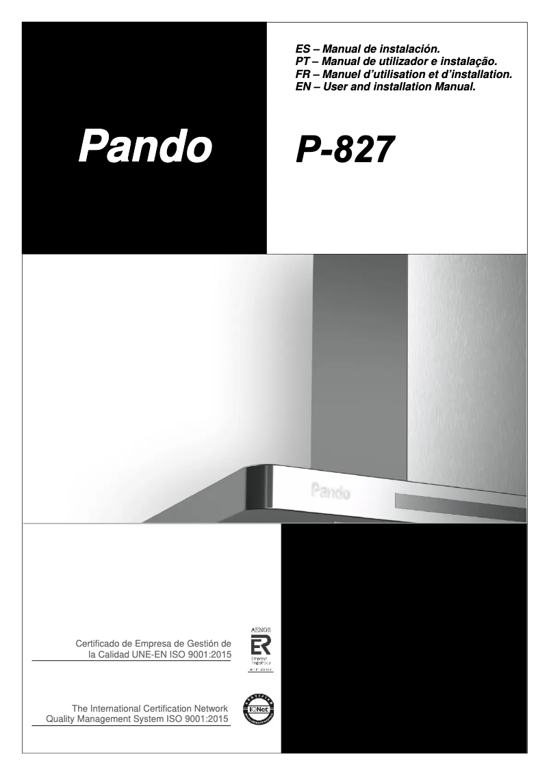 Image de la première page du manuel de l'appareil P-827