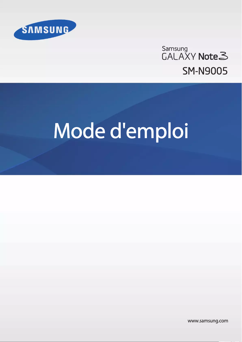 Page 1 de la notice Manuel utilisateur Samsung Galaxy Note 3