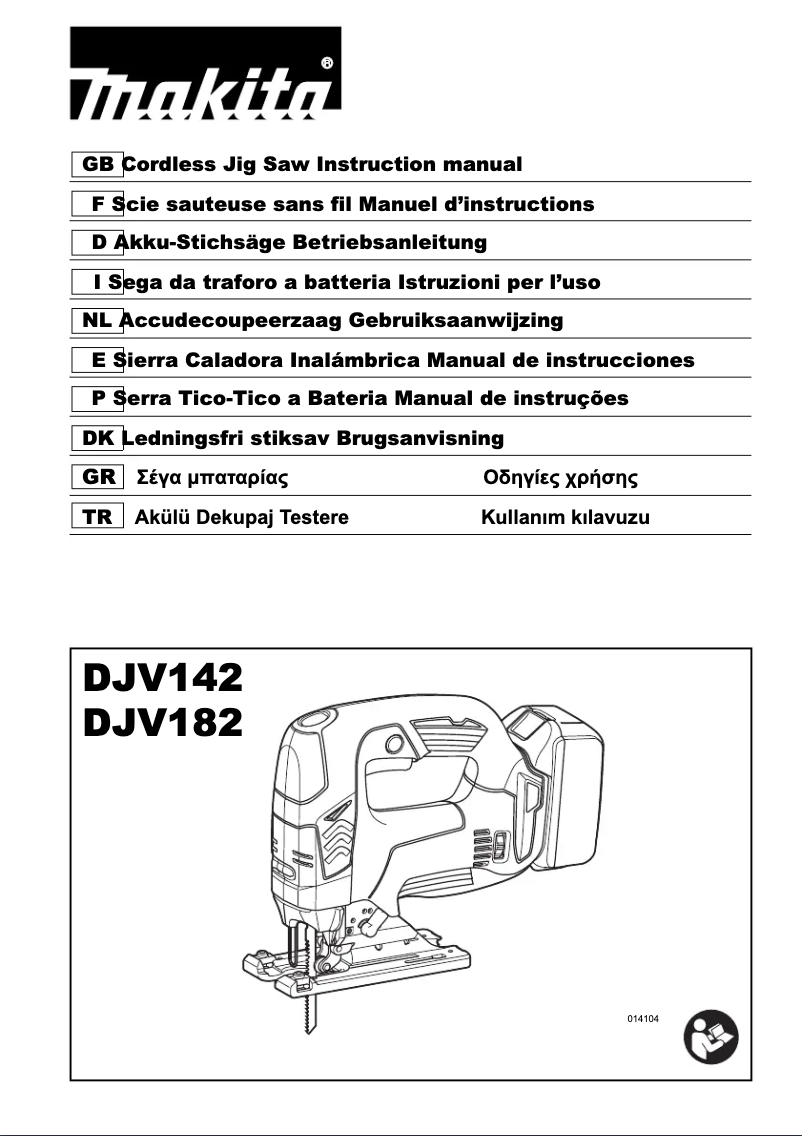 Page 1 de la notice Manuel utilisateur Makita DJV182ZJ