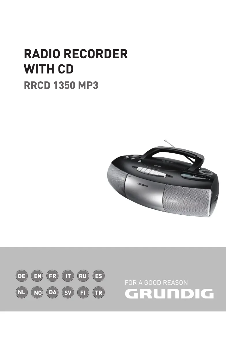 Page 1 de la notice Manuel utilisateur Grundig RRCD 1350 MP3