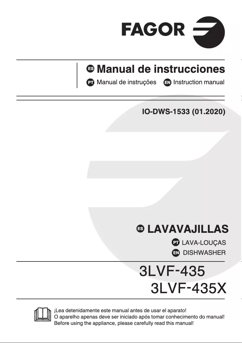 Página 1 del manual Manual de instrucciones Fagor 3LVF-435X