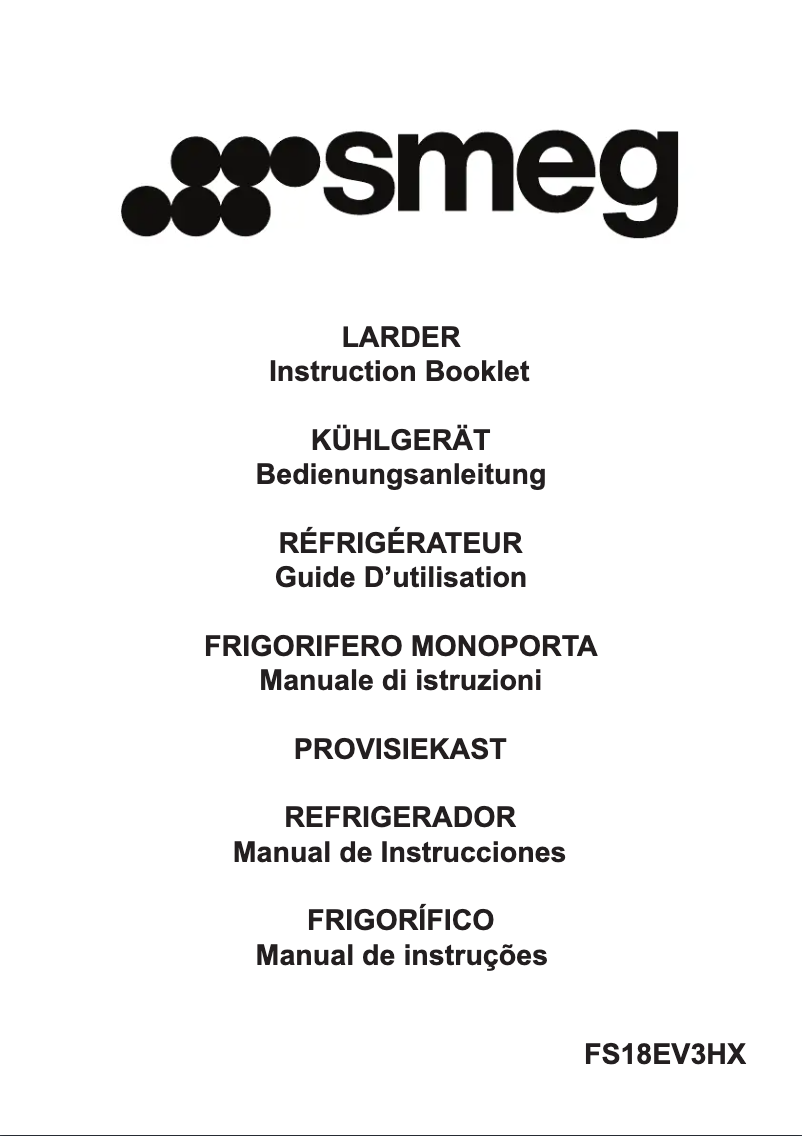 Page 1 de la notice Brochure Smeg FS18EV3HX