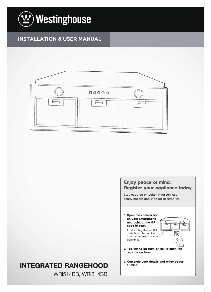 Page 1 de la notice Manuel utilisateur Westinghouse WRI814BB