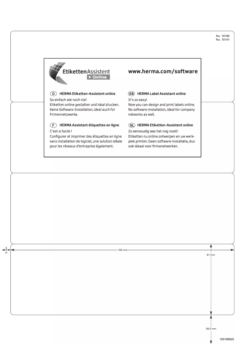 Page n°1 - Manuel utilisateur Herma 1014