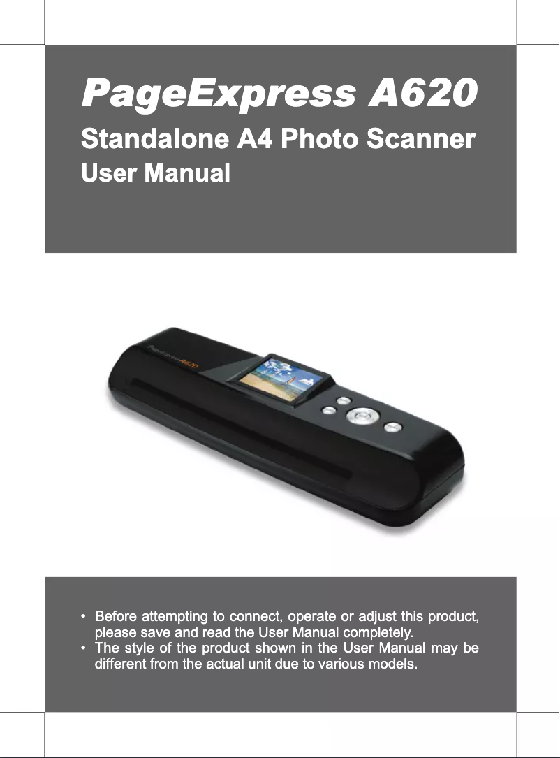 Image de la première page du manuel de l'appareil PageExpress A620