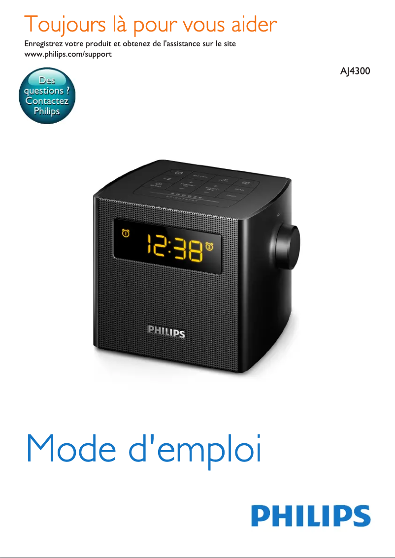 Page 1 de la notice Manuel utilisateur Philips AJ4300