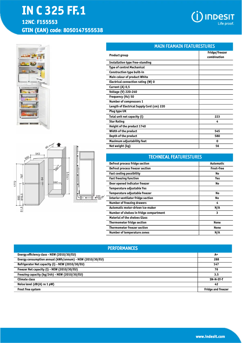 Image de la première page du manuel de l'appareil IN C 325 FF.1