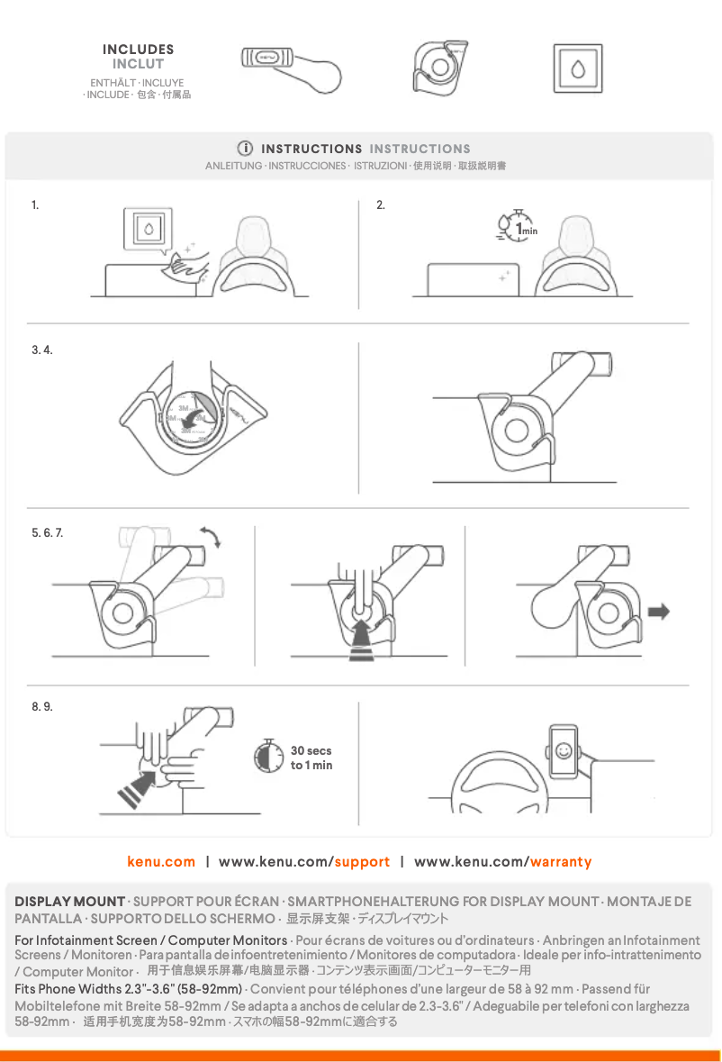 Page 1 de la notice Manuel utilisateur Kenu Airvue Pro