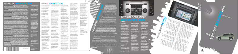 Page n°1 - Manuel utilisateur Mercury Mariner Hybrid (2009)