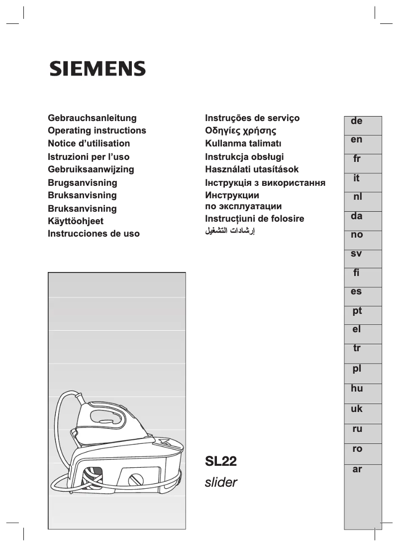 Page 1 de la notice Manuel utilisateur Siemens TS22EXTREM