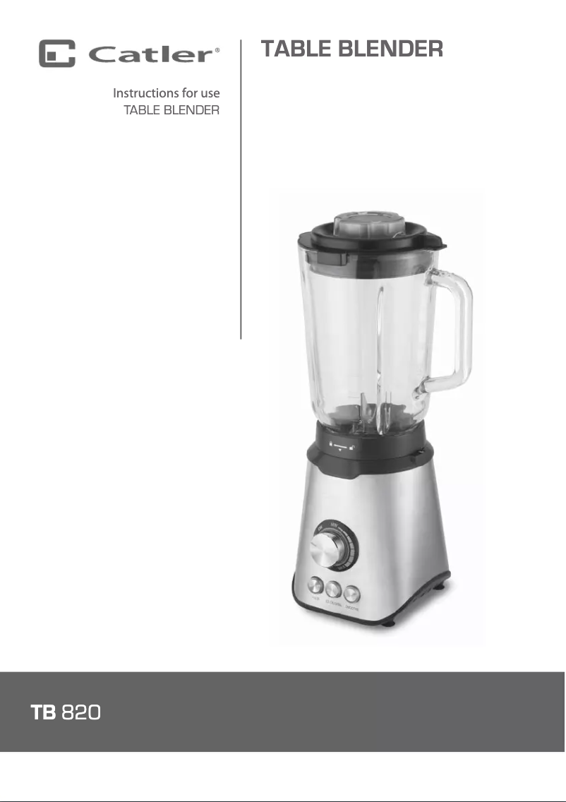 Page 1 de la notice Manuel utilisateur Catler TB 820