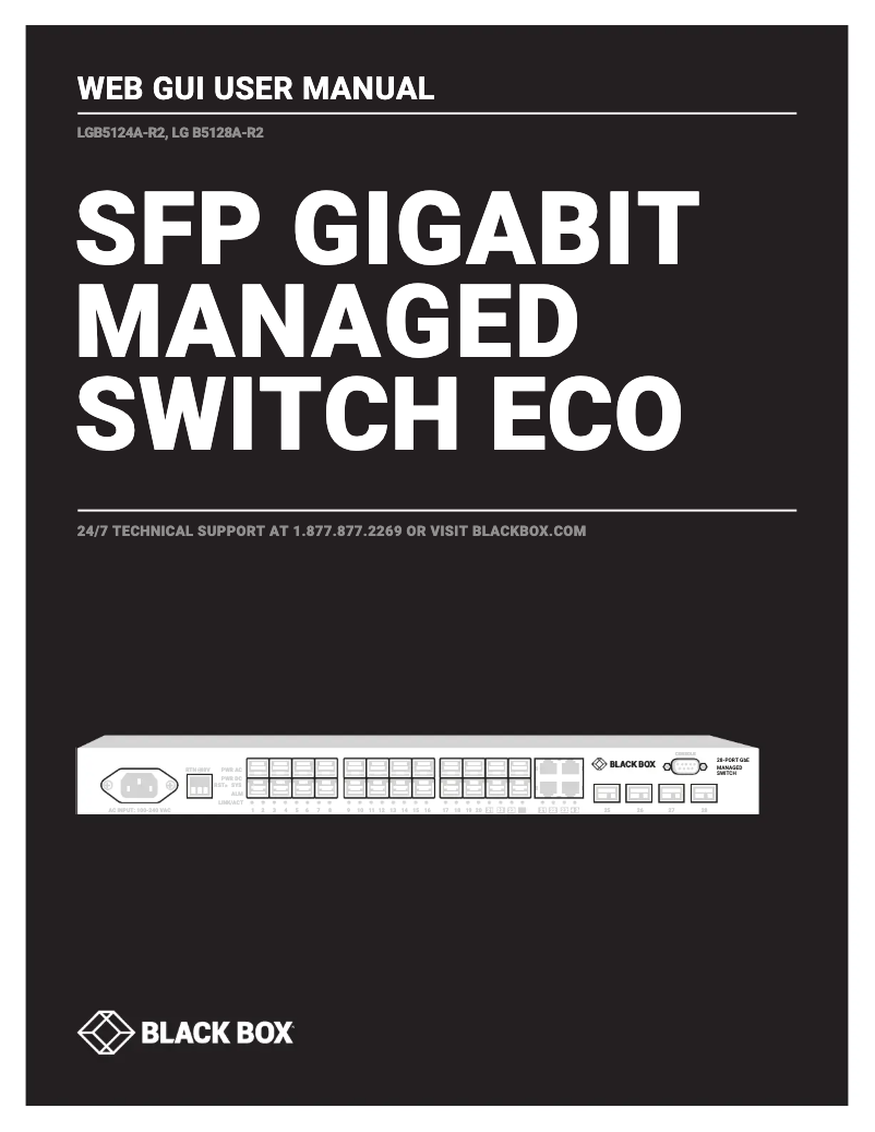 Page 1 de la notice Manuel utilisateur Black Box LGB5128A-R2