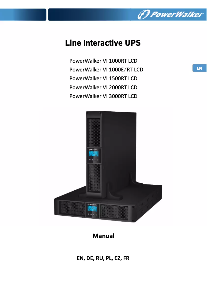 Page 1 de la notice Manuel utilisateur BlueWalker PowerWalker VI 2000RT LCD