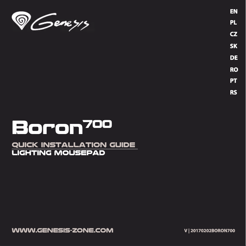 Page 1 de la notice Manuel utilisateur Natec Boron 700