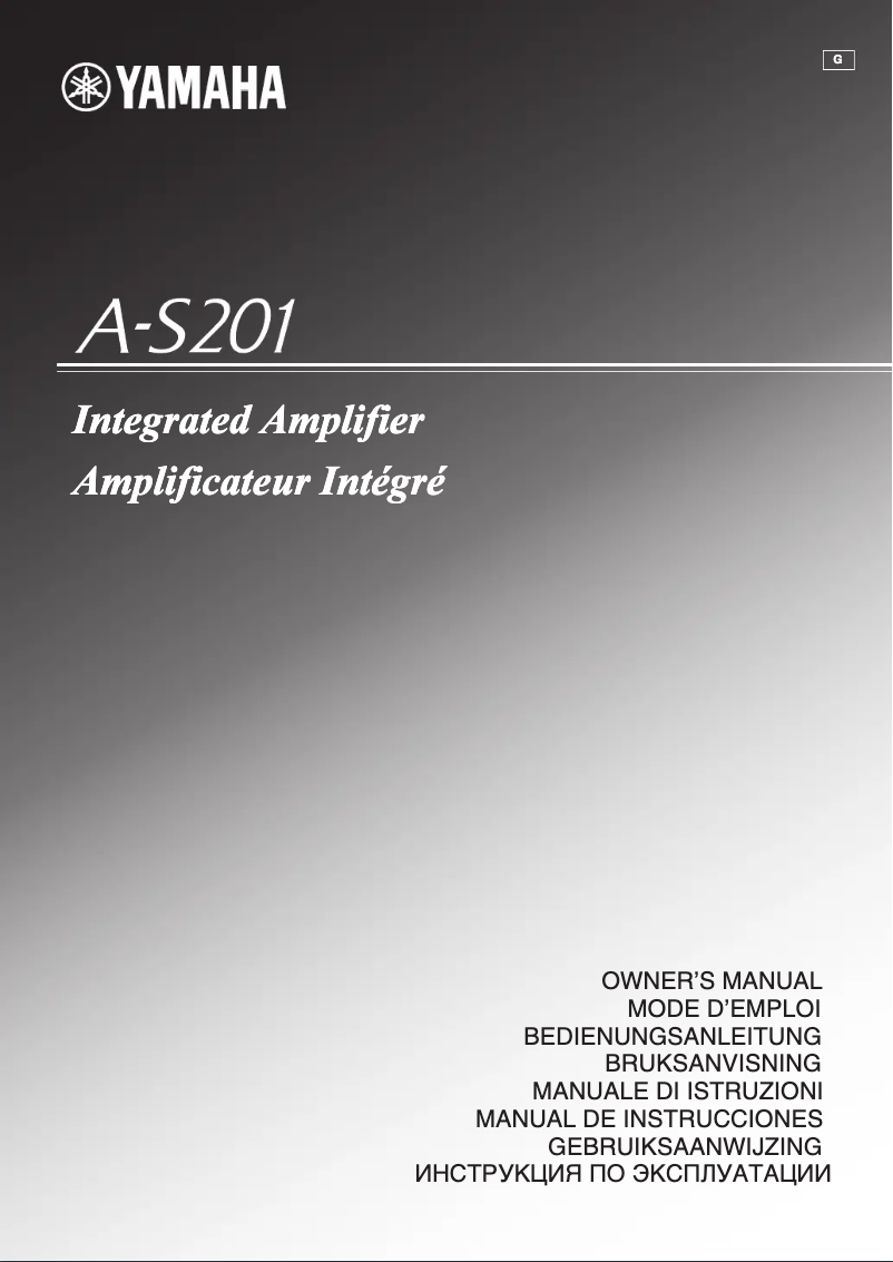 Image de la première page du manuel de l'appareil A-S201