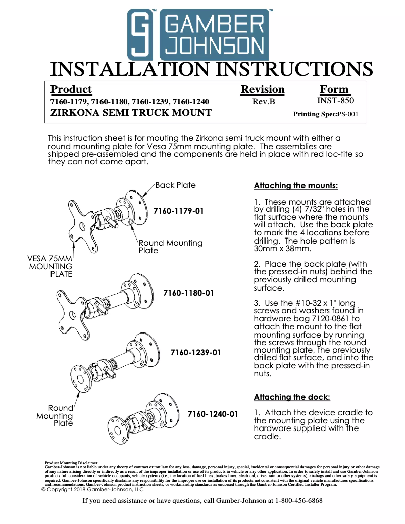 Image de la première page du manuel de l'appareil 7160-1180