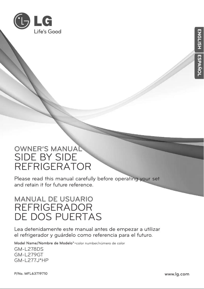 Image de la première page du manuel de l'appareil GM-L277JSHP