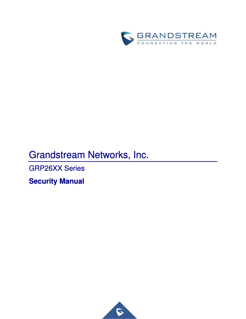 Page n°1 - Instructions de sécurité Grandstream GRP2615