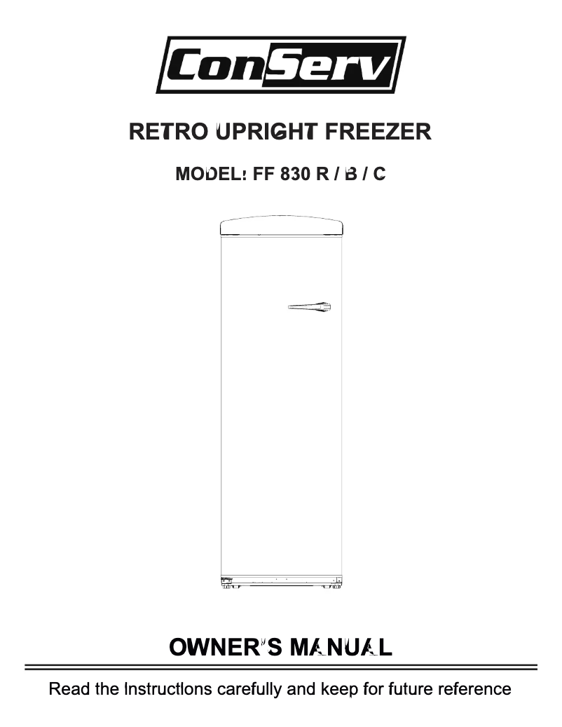 Image de la première page du manuel de l'appareil FF830CRR1100C