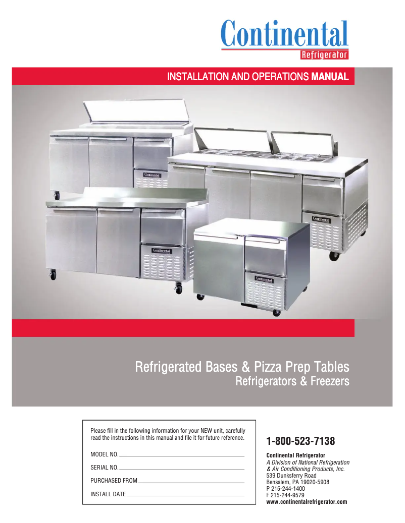 Page n°1 - Manuel utilisateur Continental CPA60