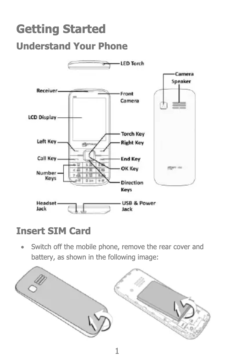 Page n°1 - Manuel utilisateur Micromax X342