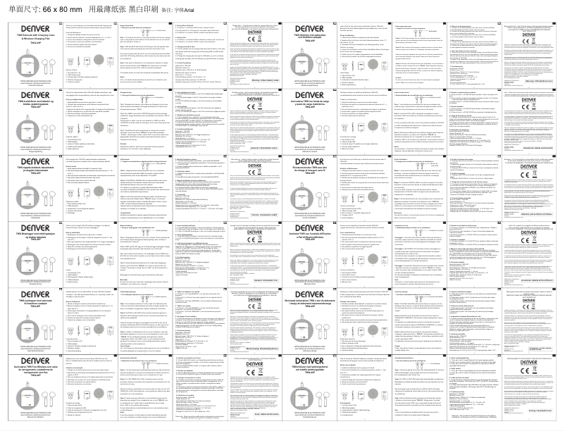 Page 1 de la notice Manuel utilisateur Denver TWQ-40P