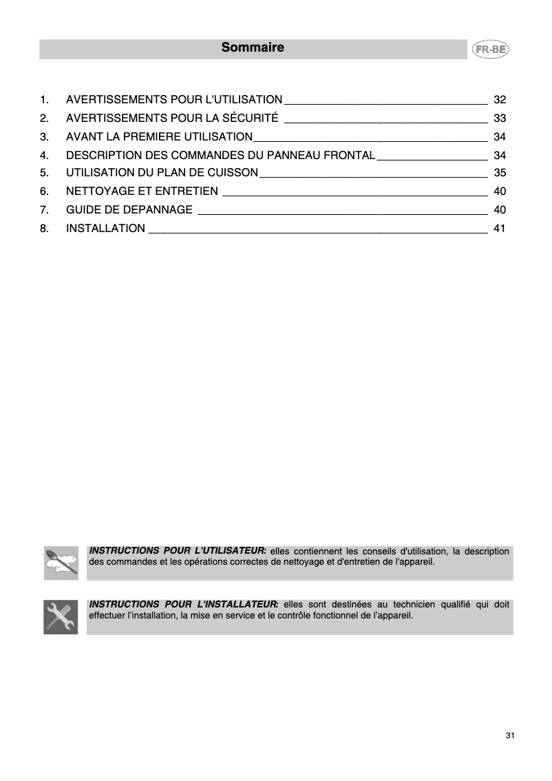 Página 1 del manual Manual de usuario Smeg SE2951ID1
