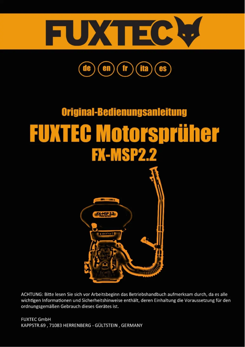 Page n°1 - Manuel utilisateur Fuxtec FX-MSP2.2