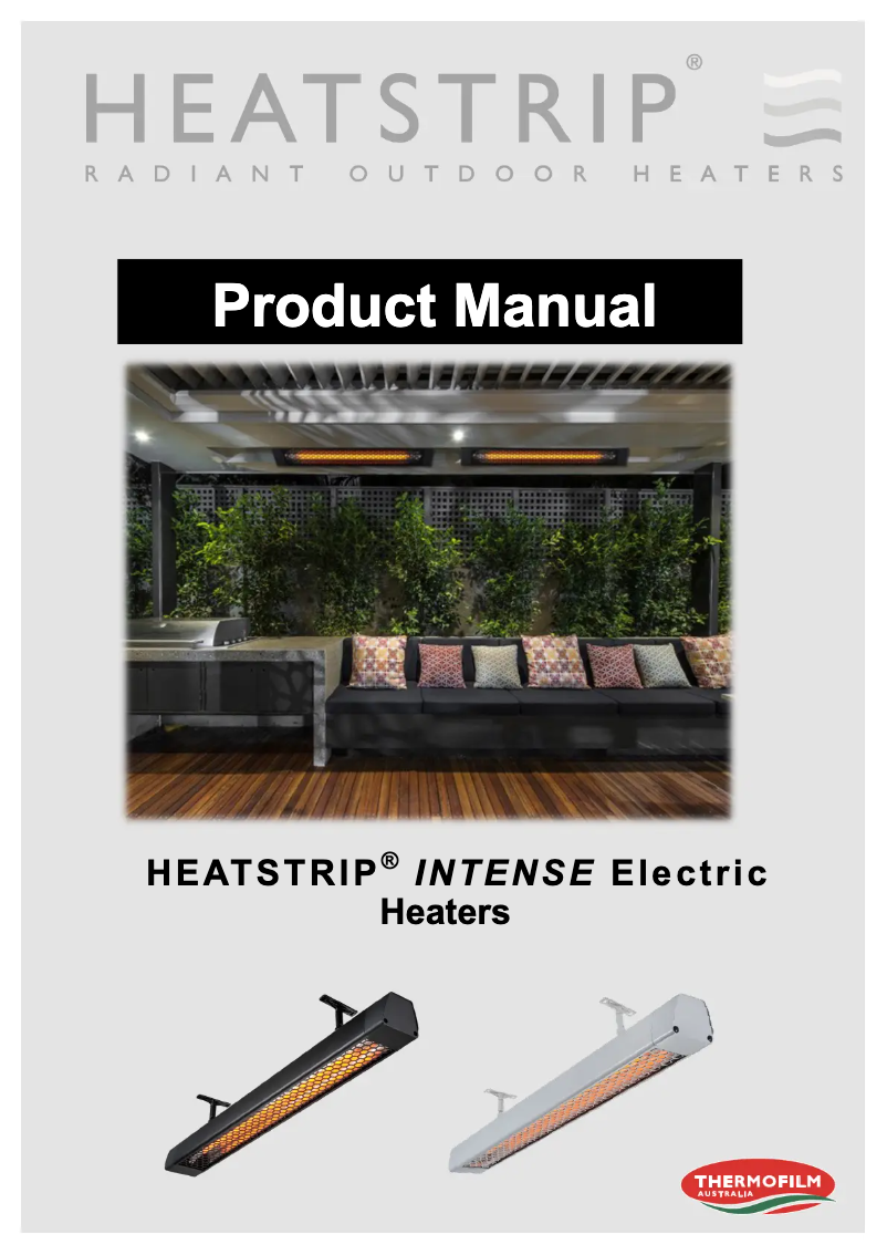 Page 1 de la notice Manuel utilisateur Heatstrip Intense THY2200W