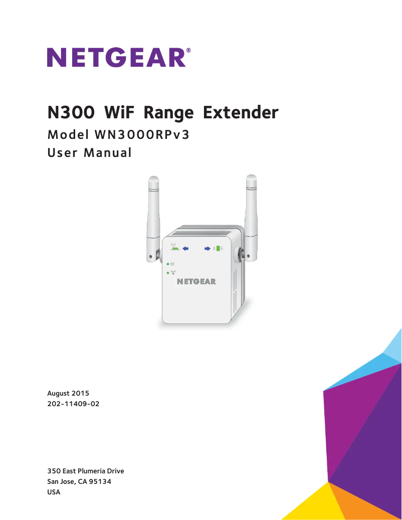 Page 1 de la notice Manuel utilisateur Netgear WN3000RP