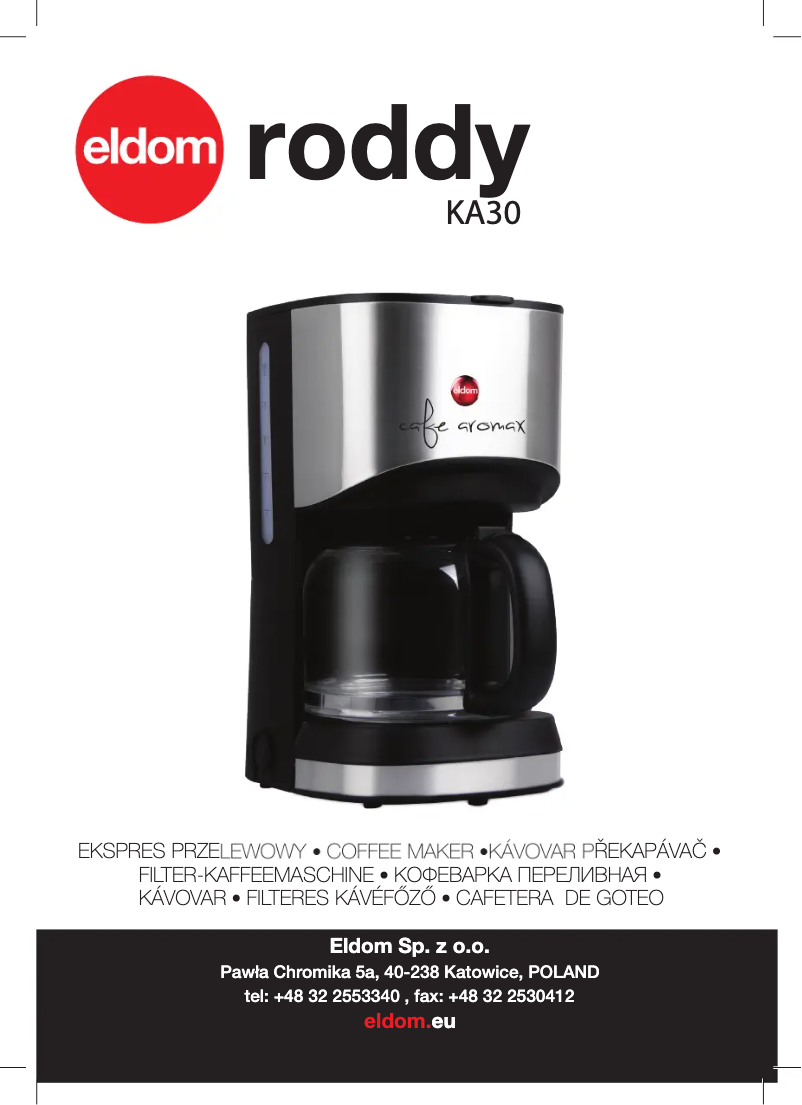 Page 1 de la notice Manuel utilisateur Eldom RODDY KA30