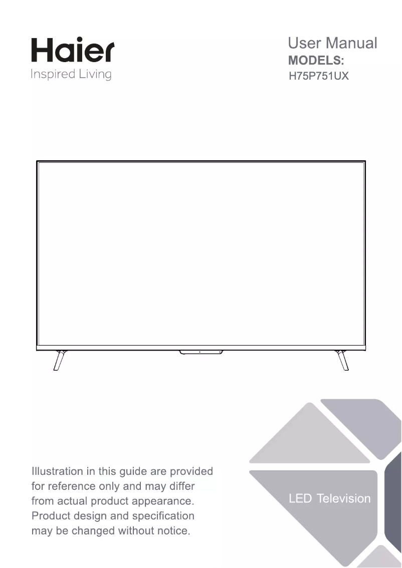 Imagen de la primera página del manual del dispositivo H65P751UX