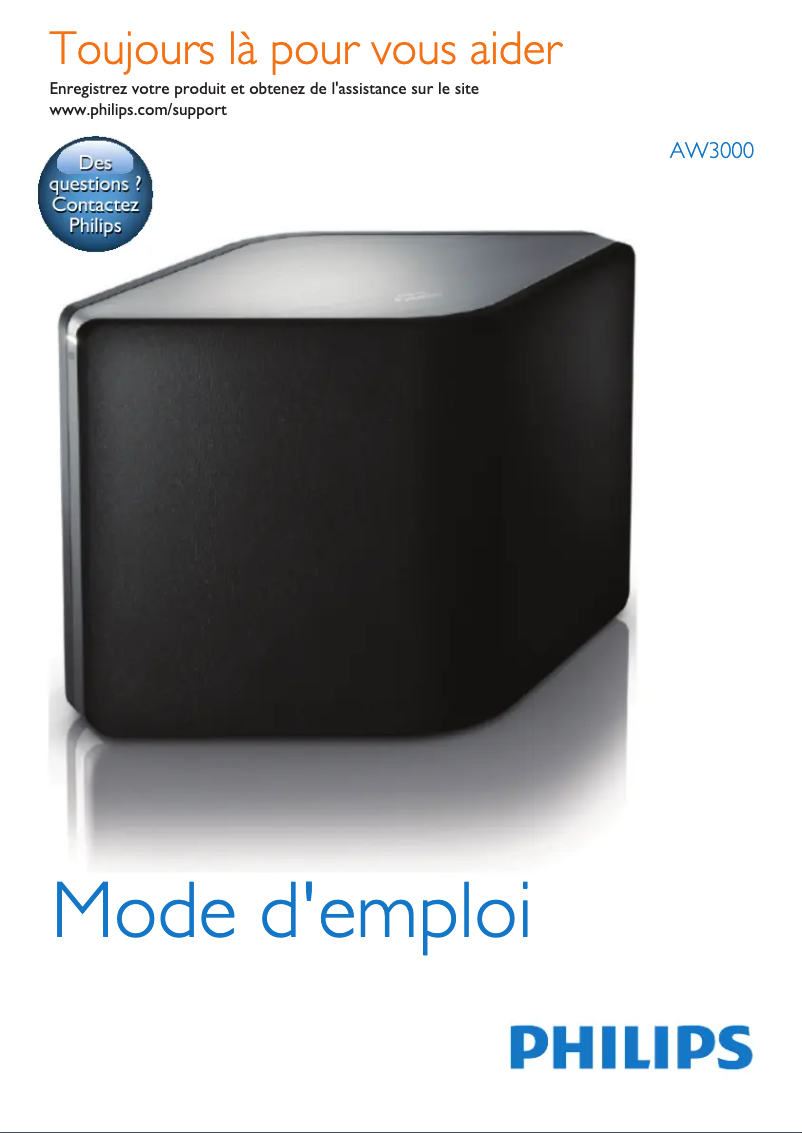 Page n°1 - Manuel utilisateur Philips Fidelio AW3000