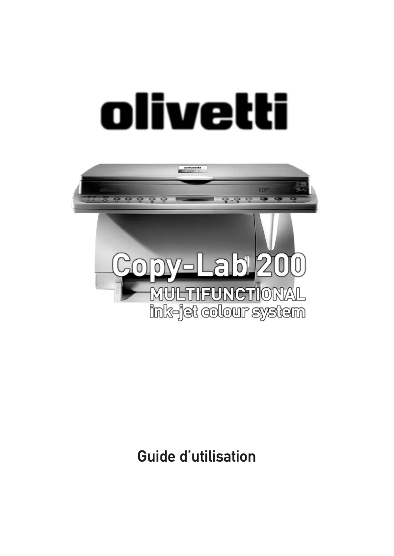 Page n°1 - Manuel utilisateur Olivetti CopyLab 200