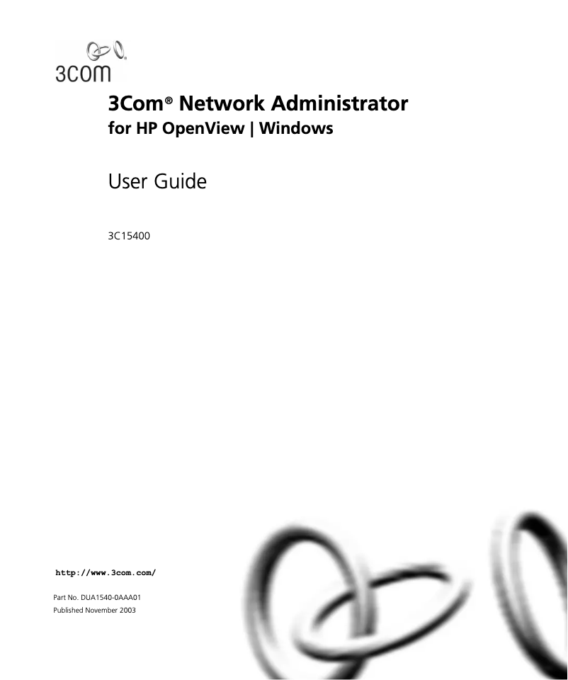 Page 1 de la notice Manuel utilisateur 3Com 3C15400