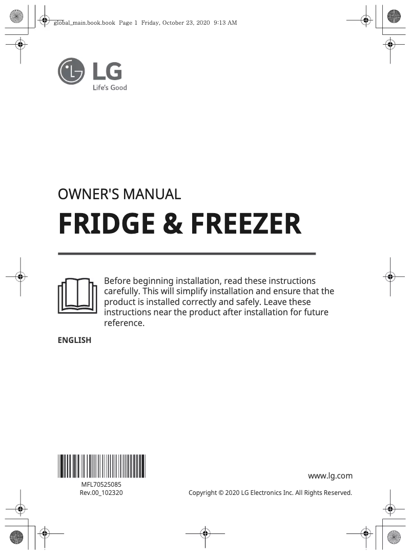 Image de la première page du manuel de l'appareil GR-X22FTQLL