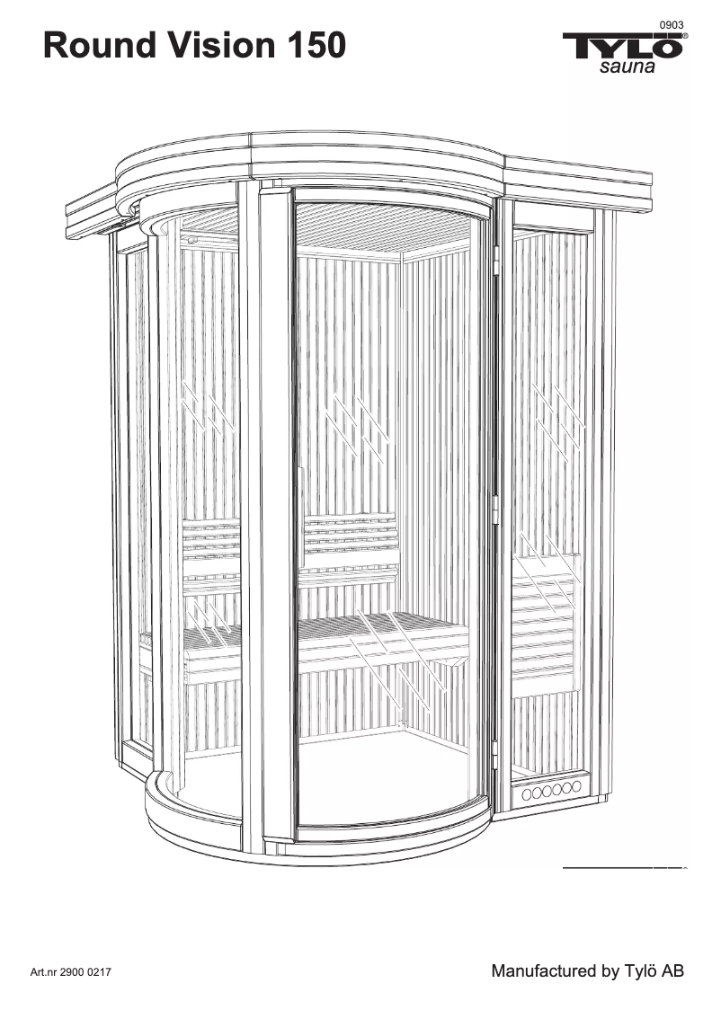 Page 1 de la notice Manuel utilisateur Tylö Round Vision 150