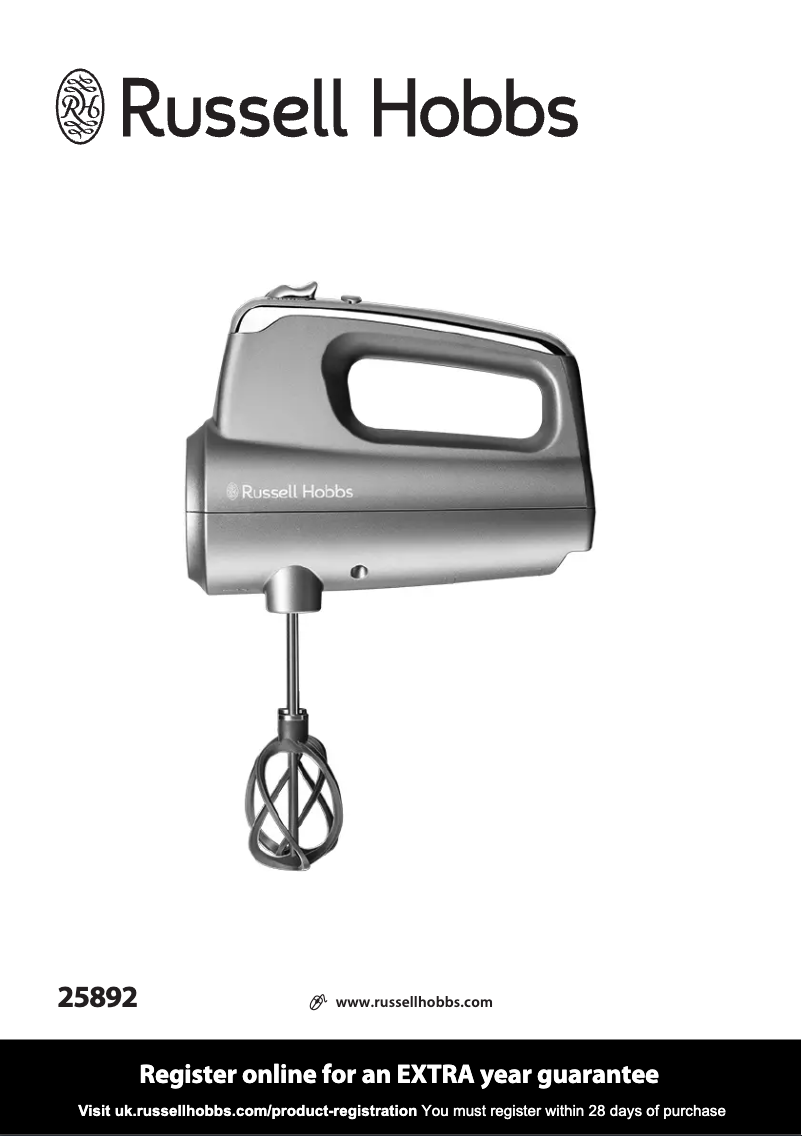 Page n°1 - Manuel utilisateur Russell Hobbs Swirl 25892