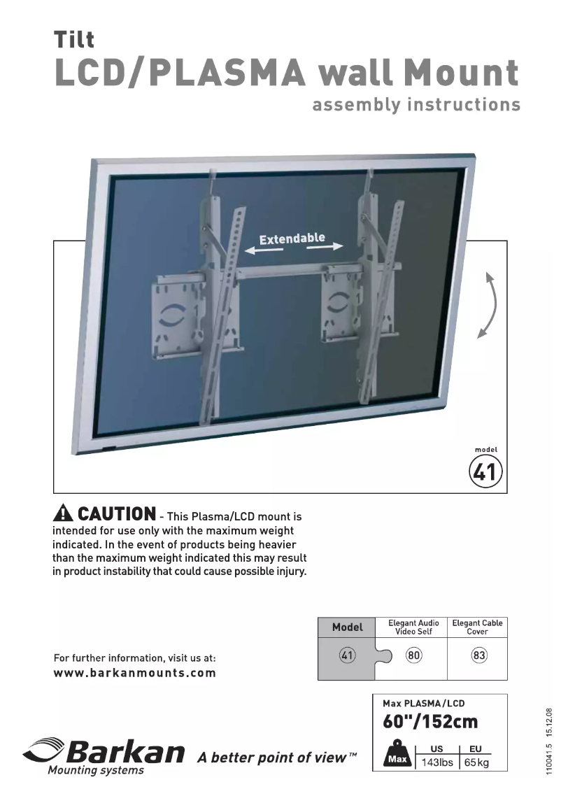 Page n°1 - Manuel utilisateur Barkan 41B