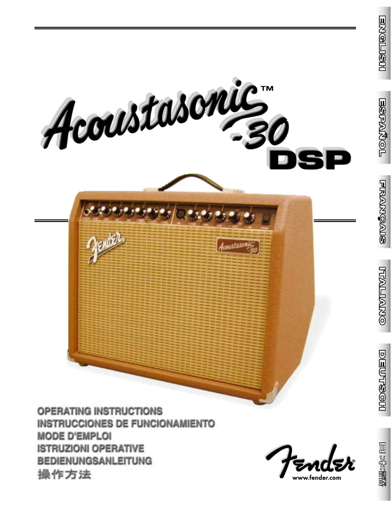 Página 1 del manual Manual de usuario Fender Acoustasonic-30 DSP