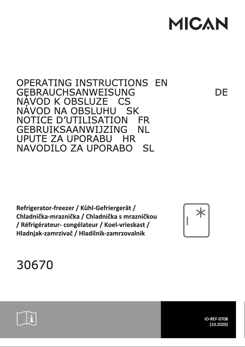Page 1 de la notice Manuel utilisateur Amica 30670
