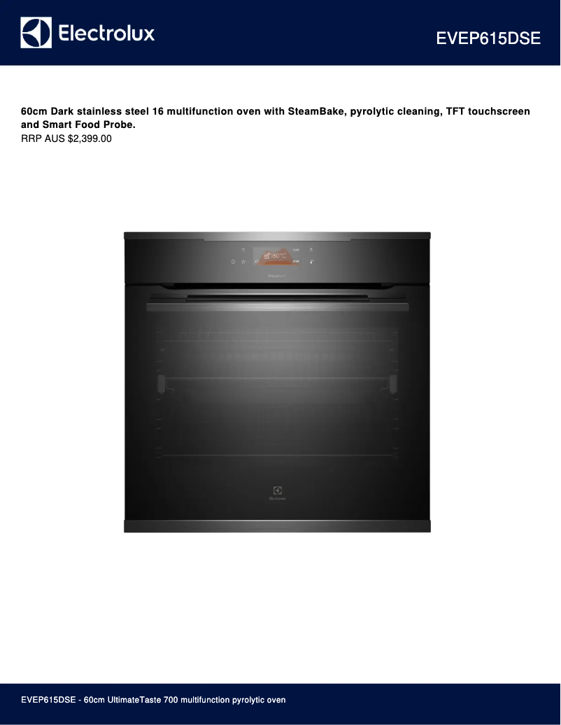 Image de la première page du manuel de l'appareil EVEP615