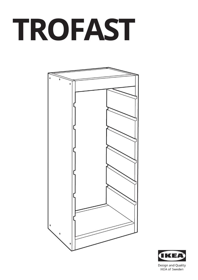 Page 1 de la notice Manuel utilisateur Ikea TROFAST 803.688.34