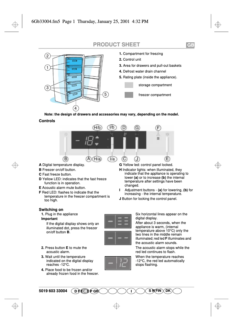 Image de la première page du manuel de l'appareil GKEA 2400
